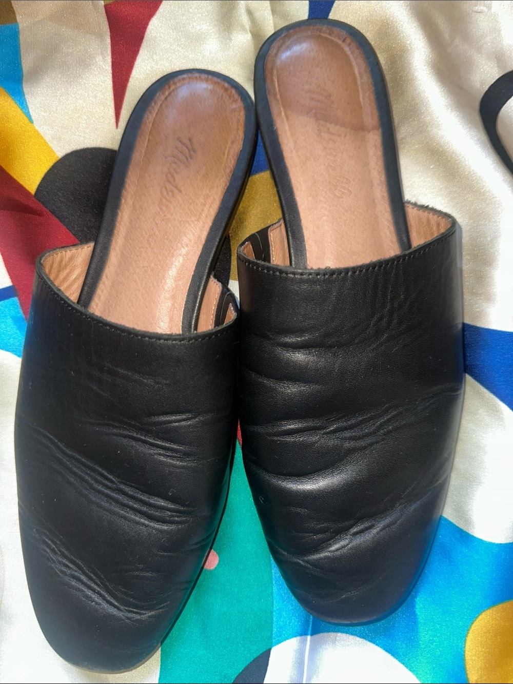Madewell Black Leather Cory Mules 8